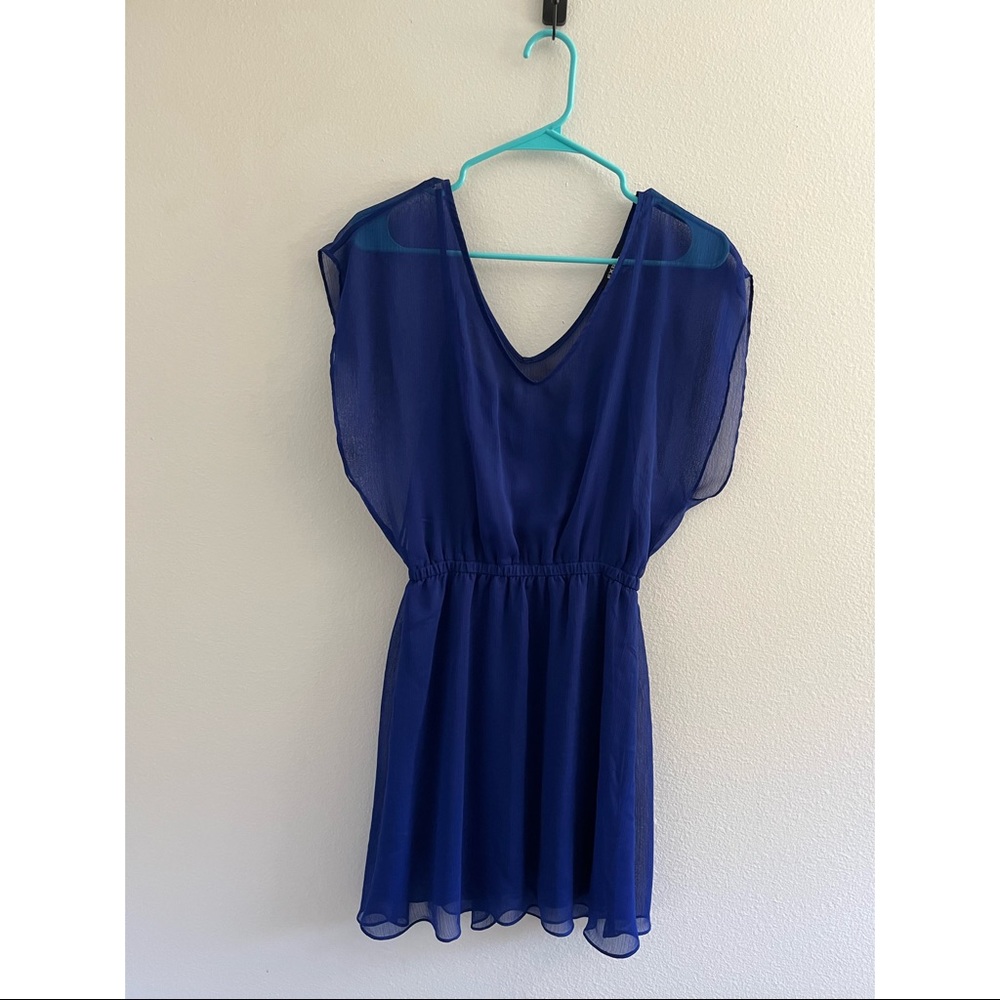 Express‎ • Royal Blue Chiffon Dress